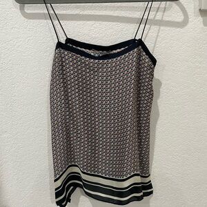 Vince Multicolor Geometric Print Top